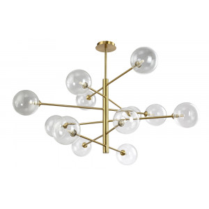 Люстра на штанге Crystal Lux MARZO SP12 BRONZE/TRANSPARENTE