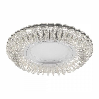 Светильник встраиваемый с синей LED подсветкой Feron CD904 потолочный MR16 G5.3 прозрачный 32542