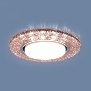 3030 GX53 PK розовый Встраиваемый точечный светильник со светодиодной подсветкой Elektrostandard (a035178)