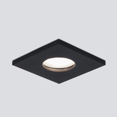 Встраиваемый влагозащищенный светильник Elektrostandard 126 MR16 черный матовый (a053362)