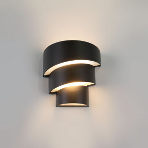 1535 TECHNO LED HELIX черный Уличный настенный светодиодный светильник Elektrostandard