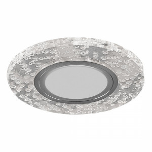 Светильник встраиваемый с разноцветной LED подсветкой Feron CD953 потолочный MR16 G5.3, прозрачный 32569