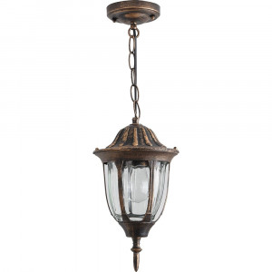 Светильник садово-парковый Feron PL6305 шестигранный на цепочке 60W E27 230V, черное золото 11899