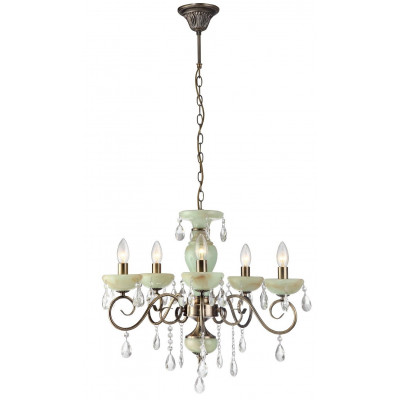 Подвесная люстра Arte Lamp Onyx Green A9592LM-5AB