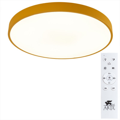 Светодиодный настенно-потолочный светильник с ПДУ Arte Lamp A2661Pl-1YL