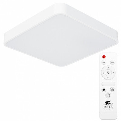 Светодиодный настенно-потолочный светильник с ПДУ Arte Lamp A2663Pl-1WH