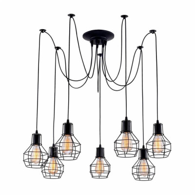 Подвесная люстра Arte Lamp Spider A1109SP-7BK