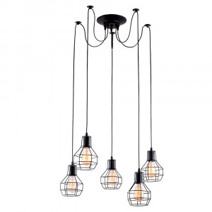 Подвесная люстра Arte Lamp Spider A1109SP-5BK Подвесная люстра Arte Lamp Spider A1109SP-5BK