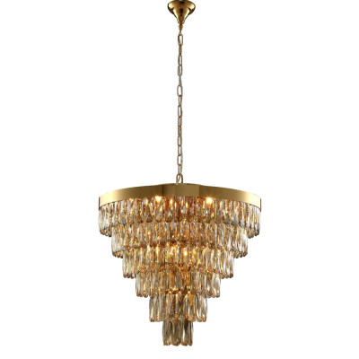 Подвесная люстра Crystal Lux Abigail SP-PL15 D620 GOLD/AMBER