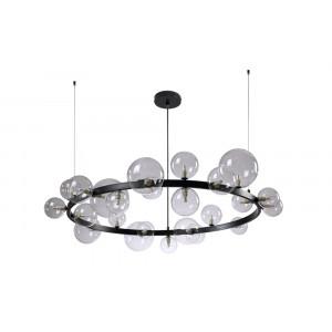 Подвесная люстра Crystal Lux AGATA SP24 V2 BLACK/TRANSPARENTE