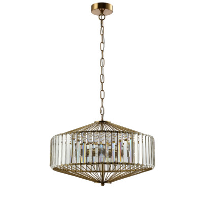 Подвесной светильник Fiesta Crystal Lux FIESTA SP5 BRASS/TRANSPARENTE
