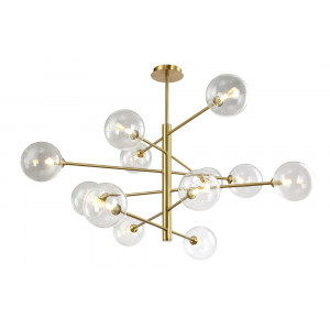 Люстра на штанге Crystal Lux MARZO SP12 BRONZE/TRANSPARENTE
