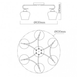 Потолочная люстра DeMarkt Альфа 324017606
