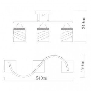 Потолочный светильник DeMarkt Тетро 673016903