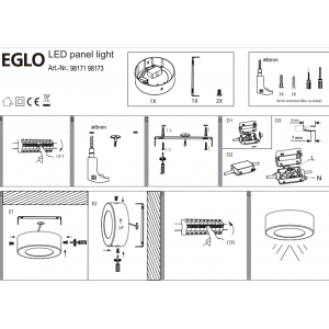 Уличный светодиодный светильник Eglo Argolis-С 98171