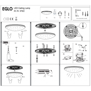 Потолочная светодиодная люстра с пультом д/у Eglo Totari-C 97922 Потолочная светодиодная люстра с пультом д/у Eglo Totari-C 97922