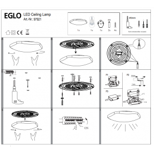 Потолочная светодиодная люстра с пультом д/у Eglo Totari-C 97921