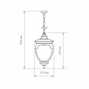 Andromeda H (GLYF-8024H) черное золото Уличный подвесной светильник Elektrostandard (a027997)