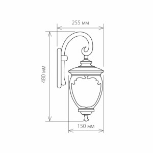 Andromeda D GLYF-8024D белое золото Уличный настенный светильник Elektrostandard 4690389062070 (a031655)