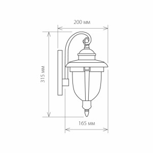 Atlas D (GLYF-2010D) черное золото Светильник уличный настенный Elektrostandard (a028011)