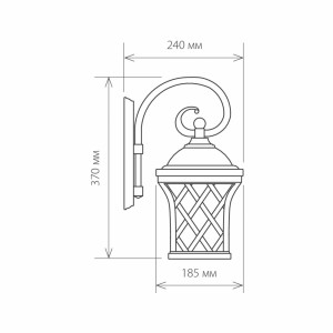 Cassiopeya D черное золото Уличный настенный светильник Elektrostandard 4690389017315 (a025295)