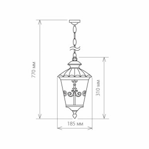 Diadema H (GLYF-8046H) черное золото Уличный подвесной светильник Elektrostandard 4690389042881 (a028004)