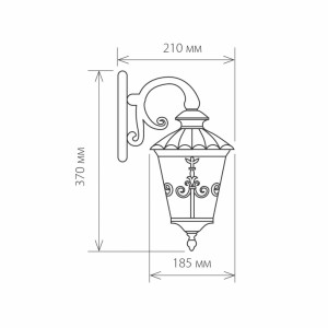 Diadema D (GLYF-8046D) черное золото Уличный настенный светильник Elektrostandard 4690389042874 (a028001)