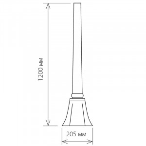 Столб 120см черное золото Столб для уличного светильника Elektrostandard Type-F (a023552)