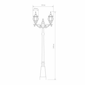 NLG99HL004 черное золото нов. уп. Уличный фонарный столб Elektrostandard Classic 4690389028205 (a025750)