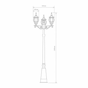 NLG99HL005 черный нов.уп Уличный фонарный столб Elektrostandard Classic 4690389028236 (a025754)