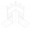 Угловой коннектор для магнитного шинопровода Slim Magnetic Elektrostandard 85090/00 (a057205)