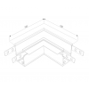 Угловой коннектор для магнитного шинопровода Slim Magnetic Elektrostandard 85092/00 (a057207)
