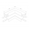 Угловой внутренний коннектор для магнитного шинопровода Slim Magnetic Elektrostandard 85093/00 (a057208)