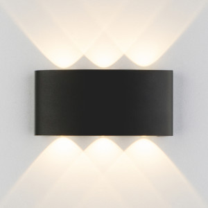 Уличный настенный светодиодный светильник Elektrostandard 1551 TECHNO LED TWINKY TRIO черный (a049671)