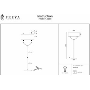 Торшер Freya Tina FR5034FL-02CH Торшер Freya Tina FR5034FL-02CH