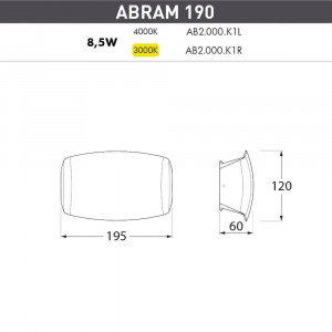 Уличный настенный светодиодный светильник Fumagalli Abram AB2.000.000.WXK1L