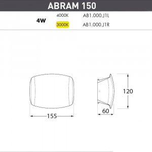 Уличный настенный светодиодный светильник Fumagalli Abram AB1.000.000.AXJ1L