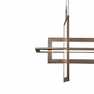 Подвесная светодиодная диммируемая люстра с пультом ДУ Indigo Realta 14004/3P Brown