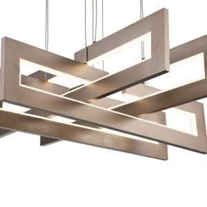 Подвесная светодиодная диммируемая люстра с пультом ДУ Indigo Realta 14004/4P Brown