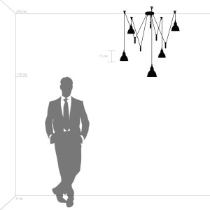 Подвесная люстра-паук Lightstar Acrobata 761057 Подвесная люстра-паук Lightstar Acrobata 761057