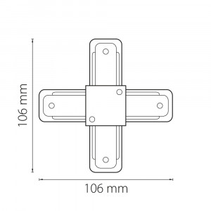Коннектор X-образный Lightstar Barra 502146 Коннектор X-образный Lightstar Barra 502146