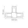 Коннектор T-образный Lightstar Barra 502137
