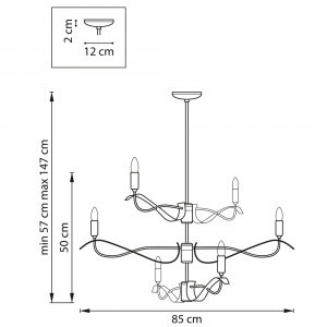 Люстра на штанге Lightstar Ragno 733267 Люстра на штанге Lightstar Ragno 733267