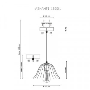 Подвесной светильник Lucia Tucci Ashanti 1255.1
