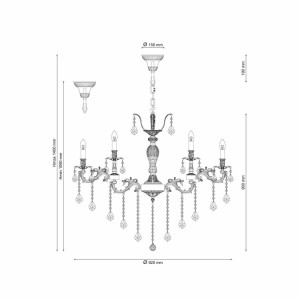 Подвесная люстра Lucia Tucci Barletta 122.12.6 Antique