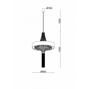 Люстра подвесная Lucia Tucci illuminazione COSMOPOLITAN 2970.12 black