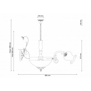 Подвесная люстра Lucia Tucci Fiori Di Rose 105.6.2