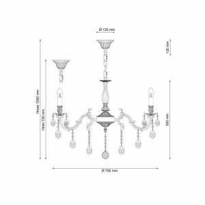 Подвесная люстра Lucia Tucci Firenze 141.8 Antique