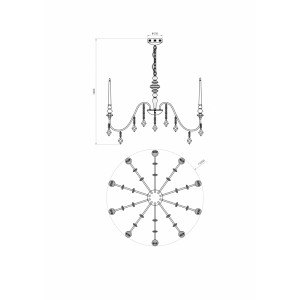 Подвесная люстра Lucia Tucci illuminazione MAYA 4450.10 chrome