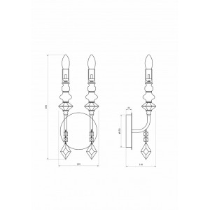 Бра Lucia Tucci Maya W4450.2 Chrome